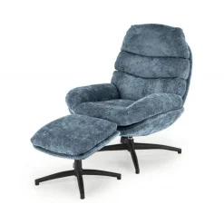DARIO lænestol med skammel, blå