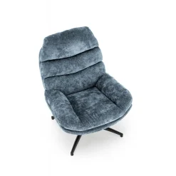 DARIO lænestol med skammel, blå