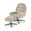 DARIO lænestol med skammel, Beige