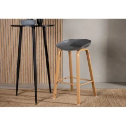 Decatur Stol - Sort og Natur