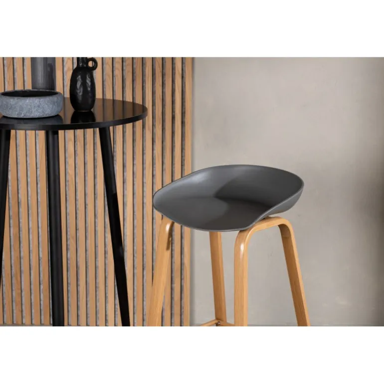 Decatur Stol - Sort og Natur
