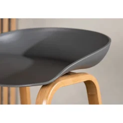 Decatur Stol - Sort og Natur