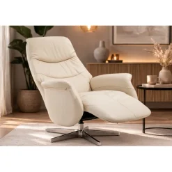 Delta Recliner Cream Læder