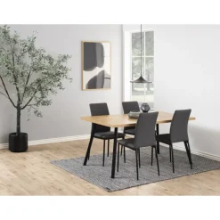 DEMINA Spisebordsstol grå