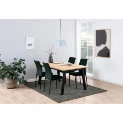 Demina spisebordsstol grøn stof