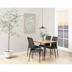 DEMINA Spisebordsstol sort