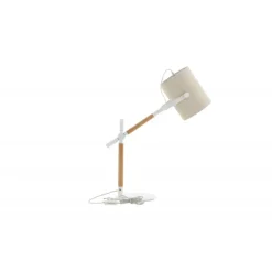 Dennis Lampe - Beige, Hvid og Træ