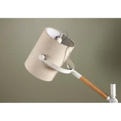 Dennis Lampe - Beige, Hvid og Træ