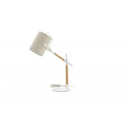 Dennis Lampe - Beige, Hvid og Træ