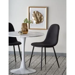 DENVER bord, - top - Hvid marmor, ben - Hvid