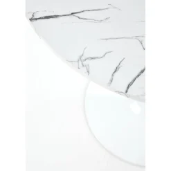 DENVER bord, - top - Hvid marmor, ben - Hvid