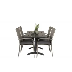 Denver Loungesæt - Havemøbelsæt - Sort,Grå