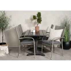 Denver Loungesæt - Havemøbelsæt - Sort,Grå