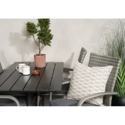 Denver Loungesæt - Havemøbelsæt - Sort,Grå