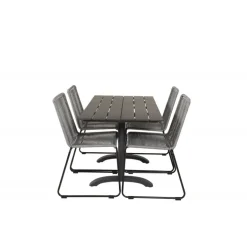 Denver Loungesæt - Havemøbelsæt - Sort,Grå