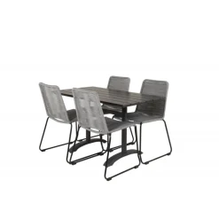 Denver Loungesæt - Havemøbelsæt - Sort,Grå