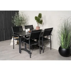 Denver t Loungesæt - Havemøbelsæt - Sort