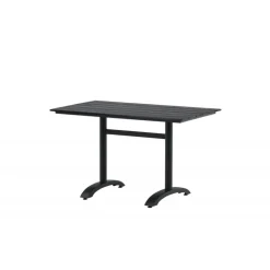 Denver t Spisebord 120 x 70 cm - Sort Aintwood og Aluminium