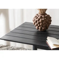 Denver t Spisebord 120 x 70 cm - Sort Aintwood og Aluminium