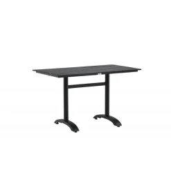 Denver t Spisebord 120 x 70 cm - Sort Aintwood og Aluminium