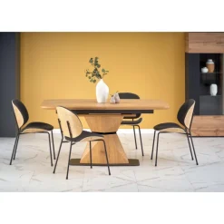 DIAMOND bord gyldent egetræ, ben gyldent egetræ