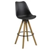 Dima barstol - Sort m. oliebehandlede træben