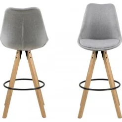 Dima barstol grå stof