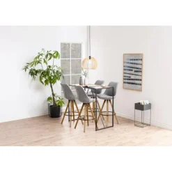 Dima barstol grå stof