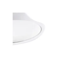 Dima barstol hvid læderlook - m. ben i gummitræ bejdset med egetræslook