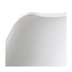 Dima barstol hvid læderlook - m. ben i gummitræ bejdset med egetræslook