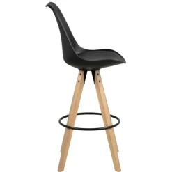 Dima barstol sort læderlook