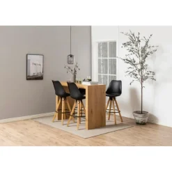 Dima barstol sort læderlook