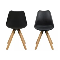 Dima spisebordsstol sort læderlook