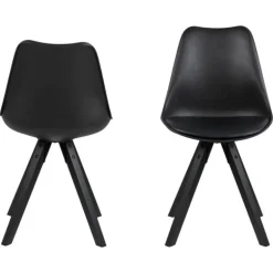 Dima spisebordsstol sort læderlook