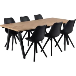 Dima spisebordsstol sort læderlook