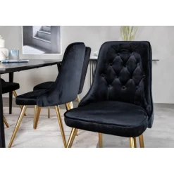 Dipp e Spisebordssæt - Sort og Messing