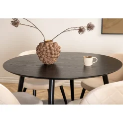 Dipp Rundt Spisebordssæt - Beige og Sort