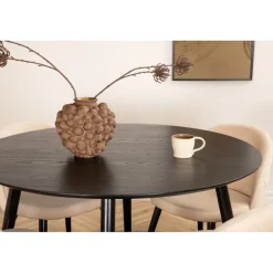 Dipp Rundt Spisebordssæt - Beige og Sort