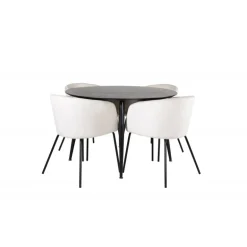 Dipp Rundt Spisebordssæt - Beige og Sort