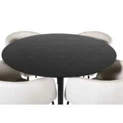 Dipp Rundt Spisebordssæt - Beige og Sort