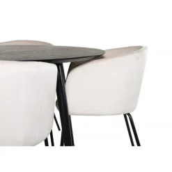 Dipp Rundt Spisebordssæt - Beige og Sort