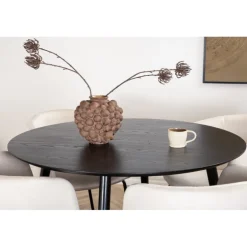 Dipp Rundt Spisebordssæt - Beige og Sort