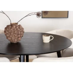 Dipp Rundt Spisebordssæt - Beige og Sort