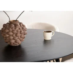 Dipp Rundt Spisebordssæt - Beige og Sort