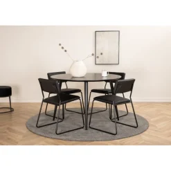 Dipp Rundt Spisebordssæt - Sort