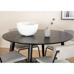 Dipp Rundt Spisebordssæt - Sort og Lysegrå