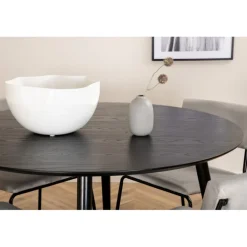 Dipp Rundt Spisebordssæt - Sort og Lysegrå