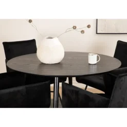 Dipp Rundt Spisebordssæt - Sort