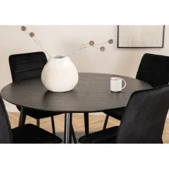 Dipp Rundt Spisebordssæt - Sort