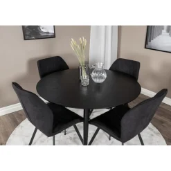 Dipp Rundt Spisebordssæt - Sort